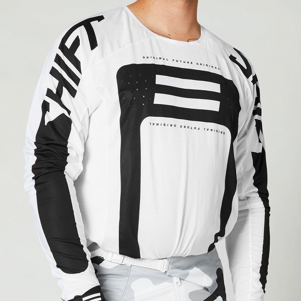 ジャージ ブラックレーベル G.I.フロー ホワイト/ブラック Sサイズ