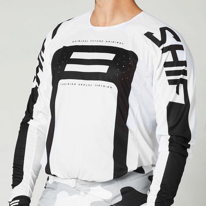 ジャージ ブラックレーベル G.I.フロー ホワイト/ブラック Sサイズ