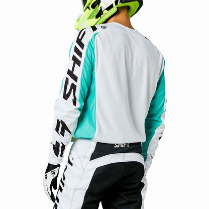 ジャージ ホワイトレーベル フェード ホワイト/グリーン Mサイズ