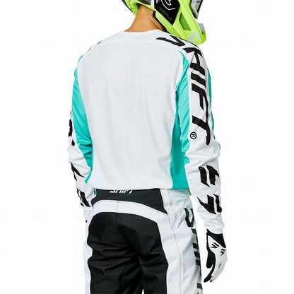 ジャージ ホワイトレーベル フェード ホワイト/グリーン Mサイズ