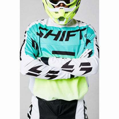 ジャージ ホワイトレーベル フェード ホワイト/グリーン Mサイズ