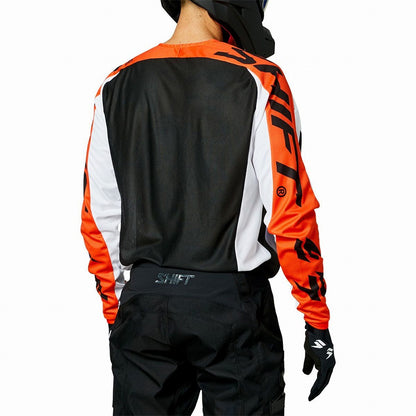 ジャージ ホワイトレーベル フェード ブラック/ホワイト/オレンジ Lサイズ