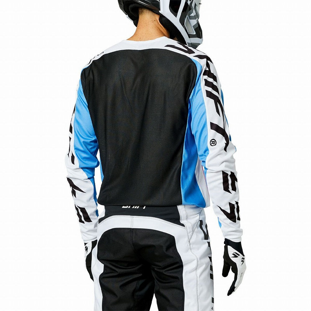 ジャージ ホワイトレーベル フェード アシッドブルー Mサイズ