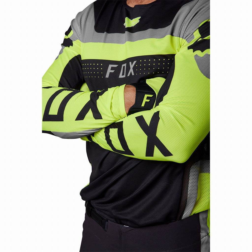 Flexair Jersey Effect Fluorescent Yellow Long Sleeve