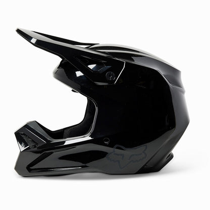 V1 Helmet Solid Black Full Face