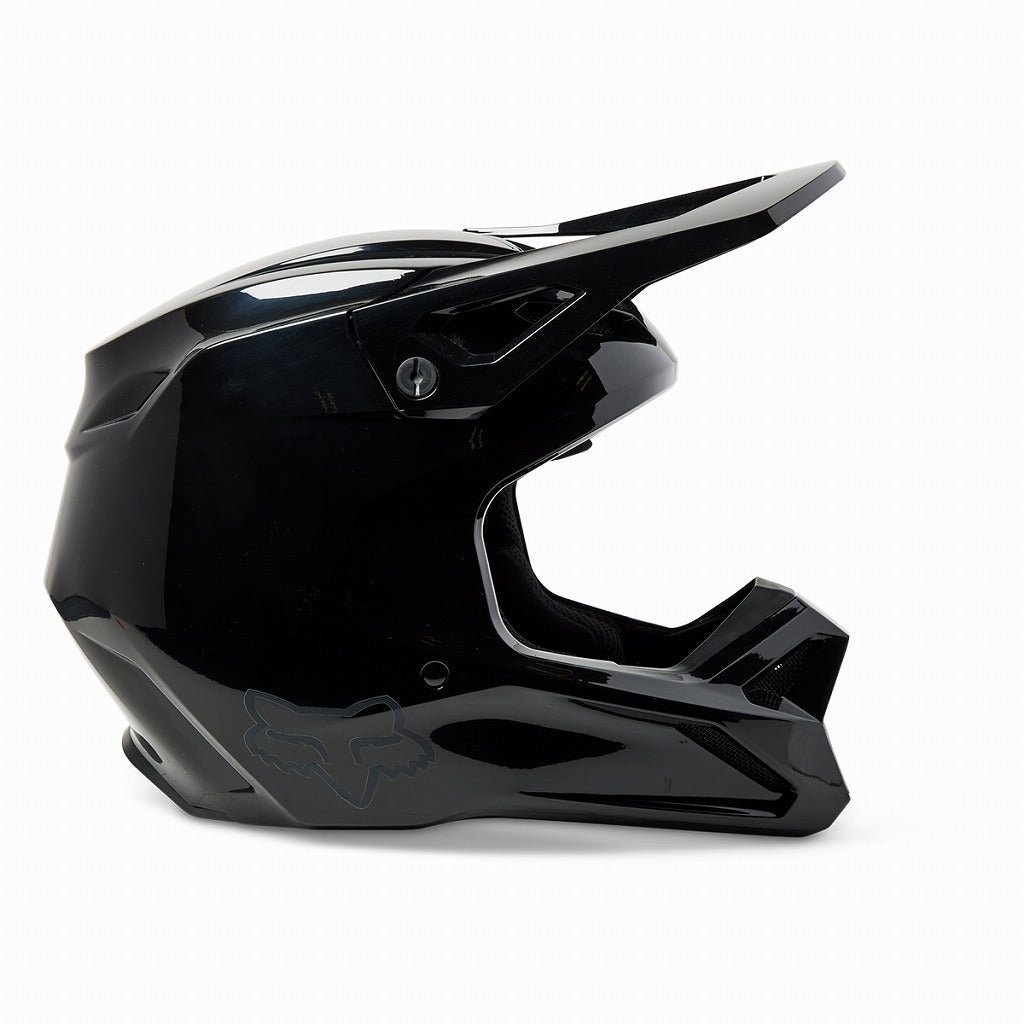 V1 Helmet Solid Black Full Face
