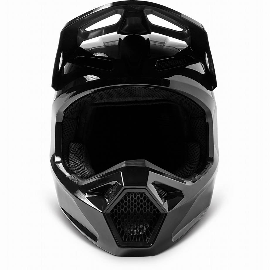 V1 Helmet Solid Black Full Face