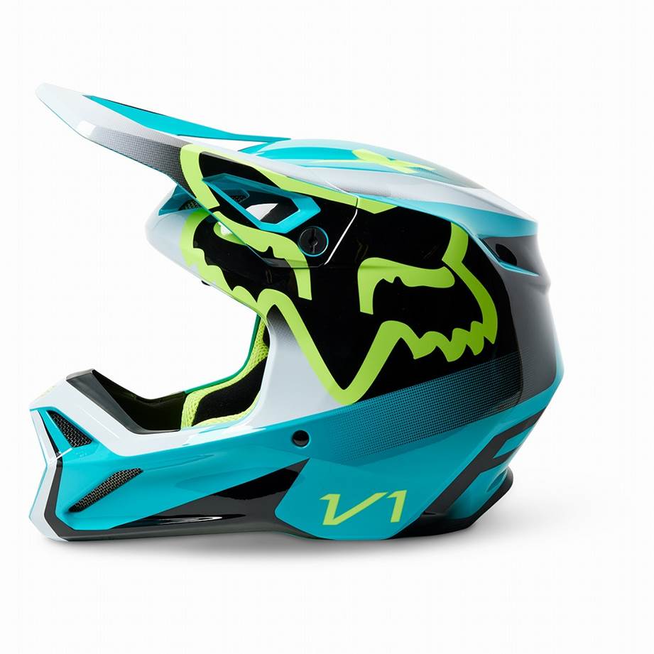 Youth V1 Helmet Raed Teal