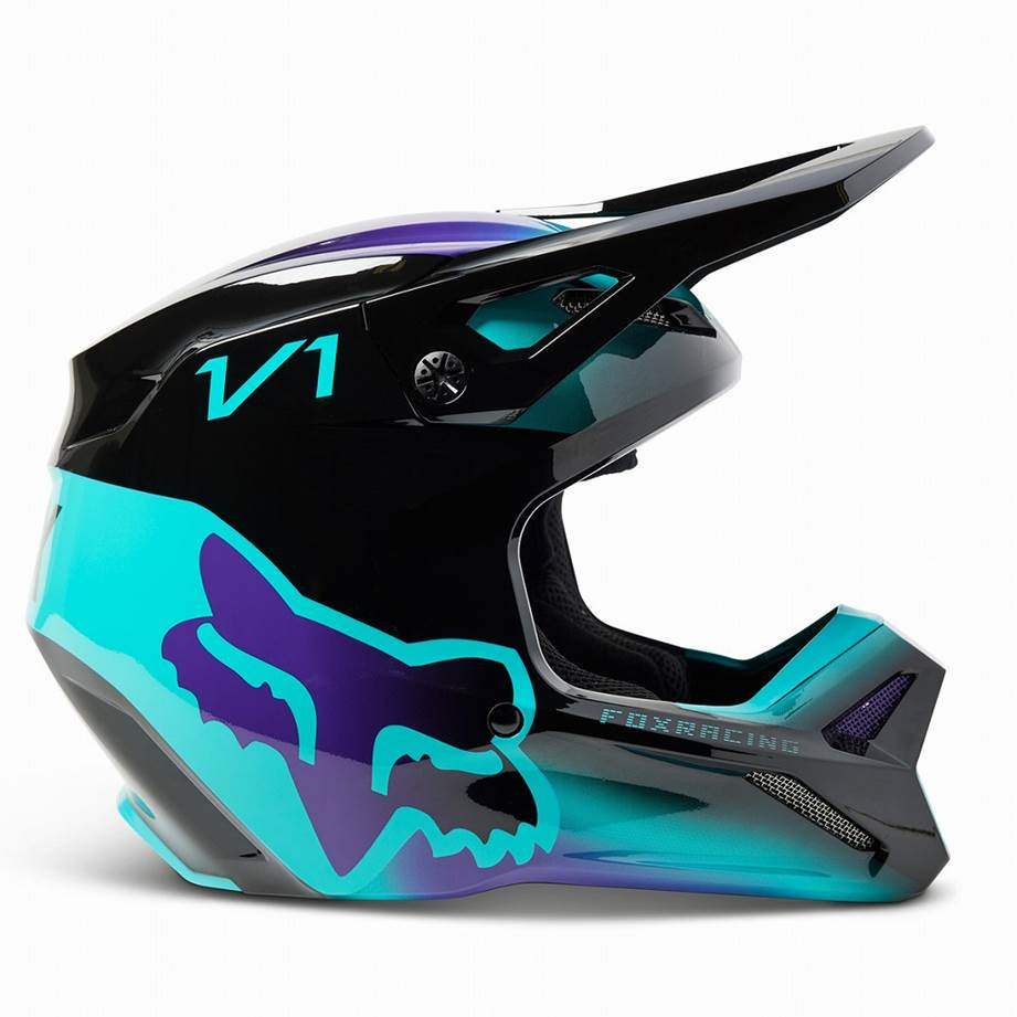 ユース V1ヘルメット トキシック ブラック