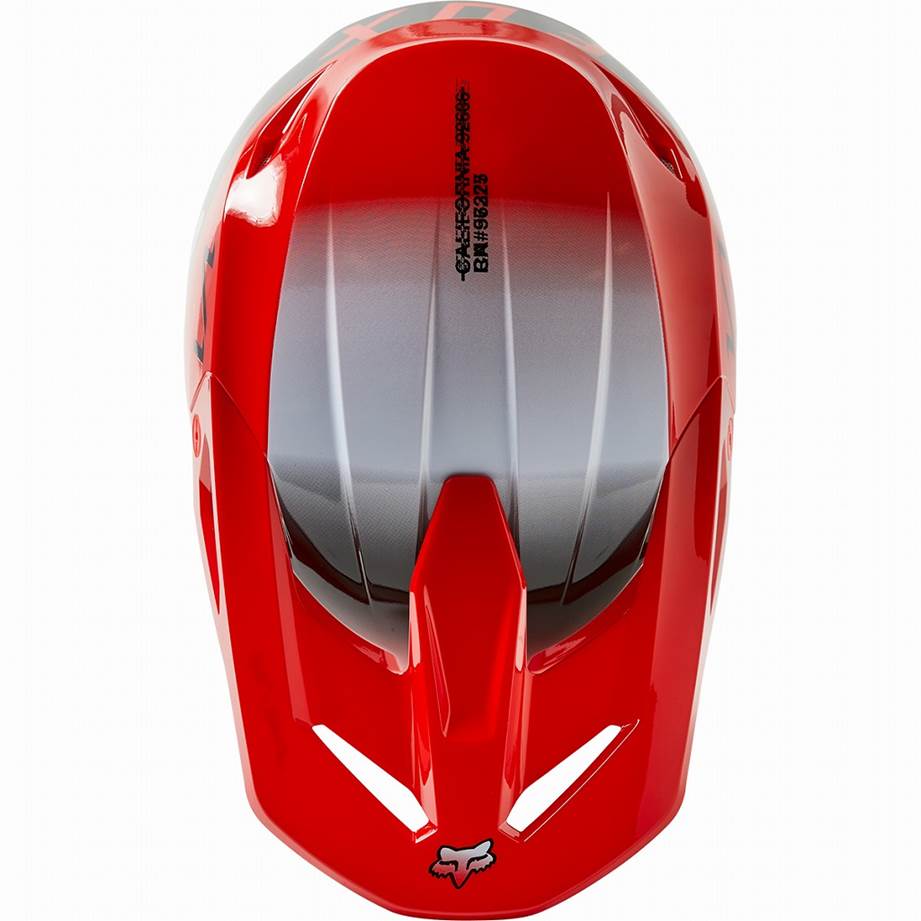 ユース V1ヘルメット トキシック フローレッド