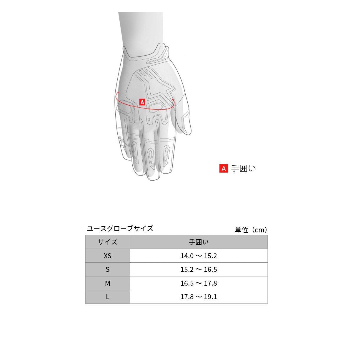 アルパインスターズ レーダー グローブ マーズレッド/シルバー ユース