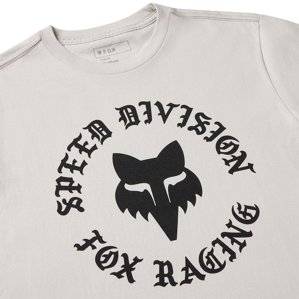 バッジ Tシャツ ライトグレー