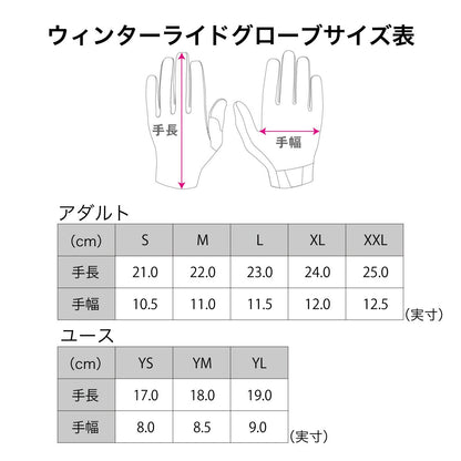 ウィンターライド グローブ ブラック/グレー