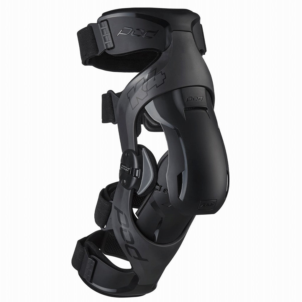 Knee brace, for right leg, black