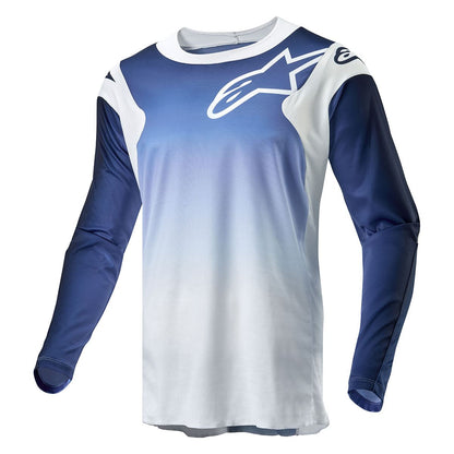 RACER HOORN JERSEY WHITE/DARK NAVY/LIGHT BLUE