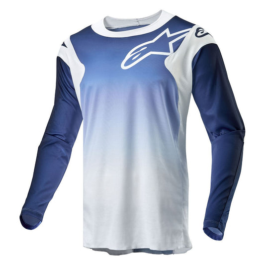 RACER HOORN JERSEY WHITE/DARK NAVY/LIGHT BLUE