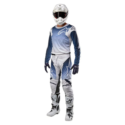 RACER HOORN JERSEY WHITE/DARK NAVY/LIGHT BLUE