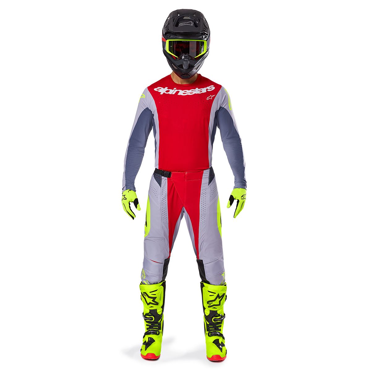 アルパインスターズ テックスターメルトジャージ ブライトレッド/グレー