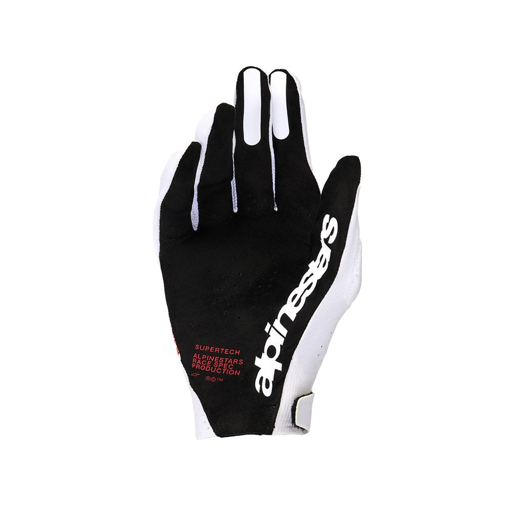 Supertech Gloves White/Black/Fire Red
