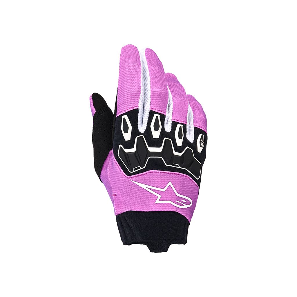 Women's Full Boa Gloves Violet/White/Black