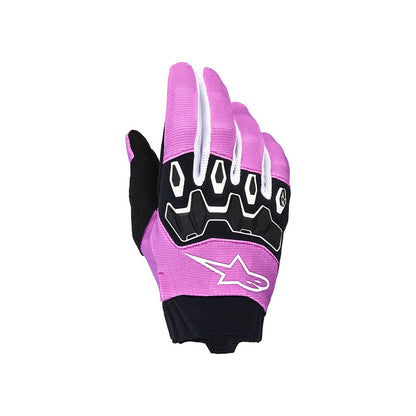Women's Full Boa Gloves Violet/White/Black