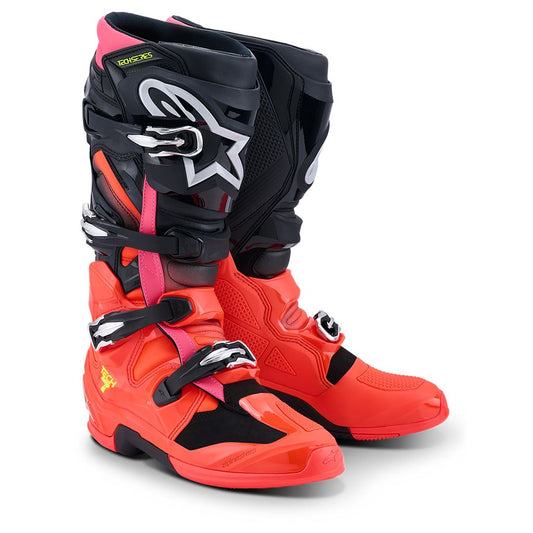 TECH7 Boots Black/Red Flo/Pink Flo