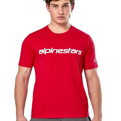 アルパインスターズ リニアワードマーク2.0Tシャツ レッド/ホワイト