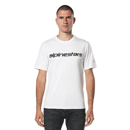 アルパインスターズ リニアワードマーク2.0Tシャツ ホワイト/レッド/ブラック