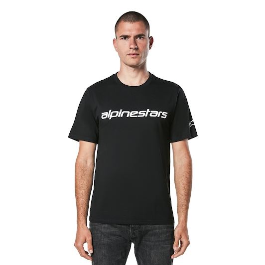 アルパインスターズ リニアワードマーク2.0Tシャツ ブラック/ホワイト