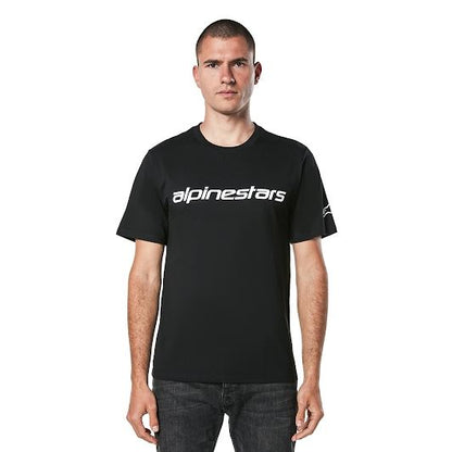 アルパインスターズ リニアワードマーク2.0Tシャツ ブラック/ホワイト