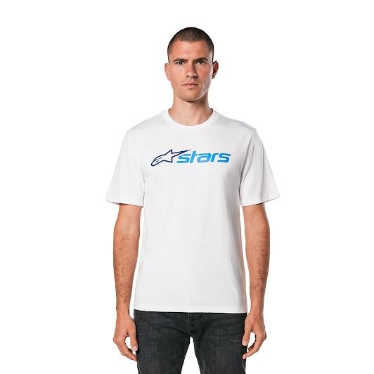 アルパインスターズ ブレイズ2.0Tシャツ ホワイト/ネイビー/ブルー