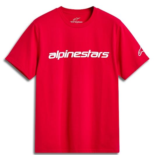 アルパインスターズ リニアワードマーク2.0Tシャツ レッド/ホワイト