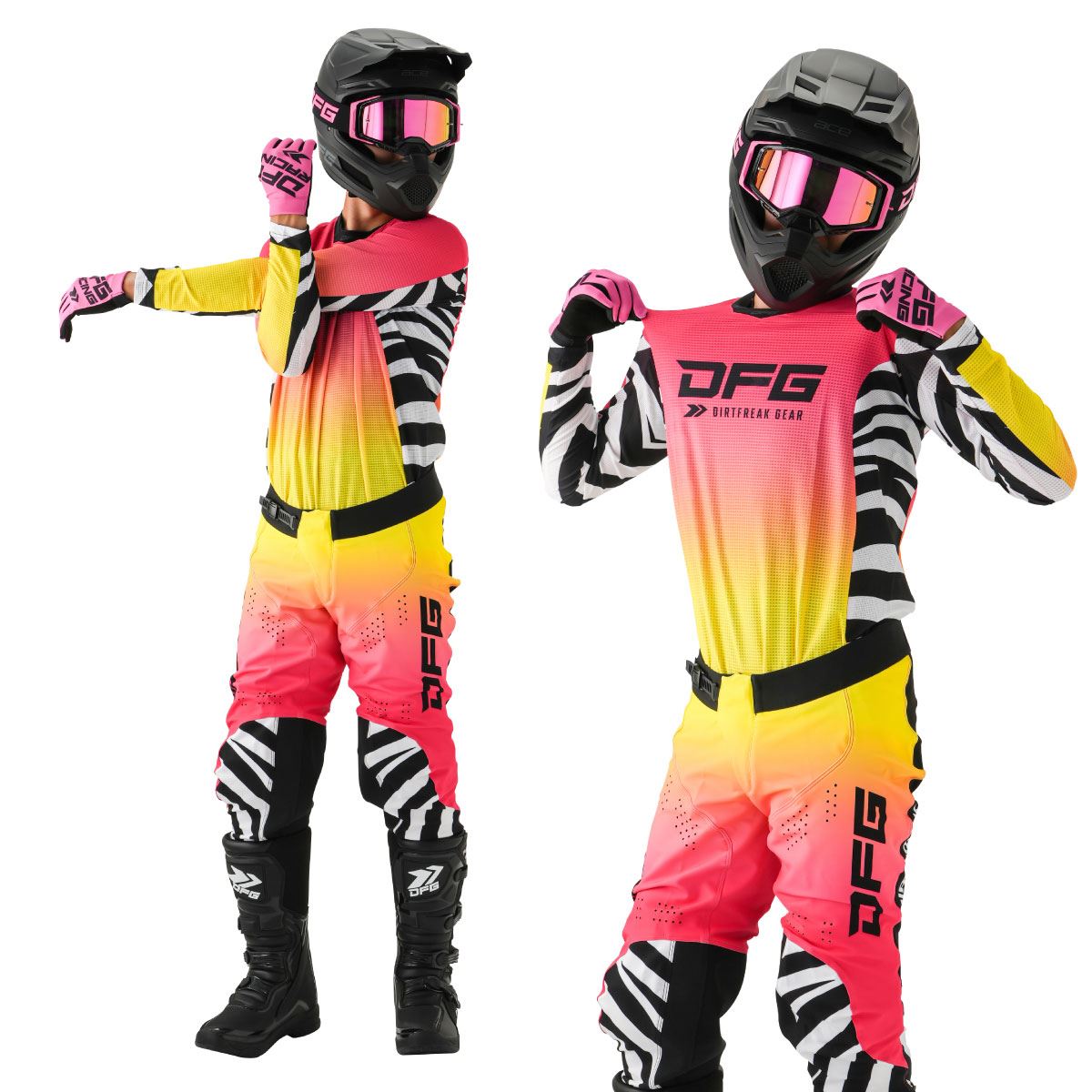 ワークスジャージ CHAMP ピンクヒートゼブラ