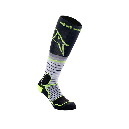 MX Pro Socks Black/Grey/Yellow Flow