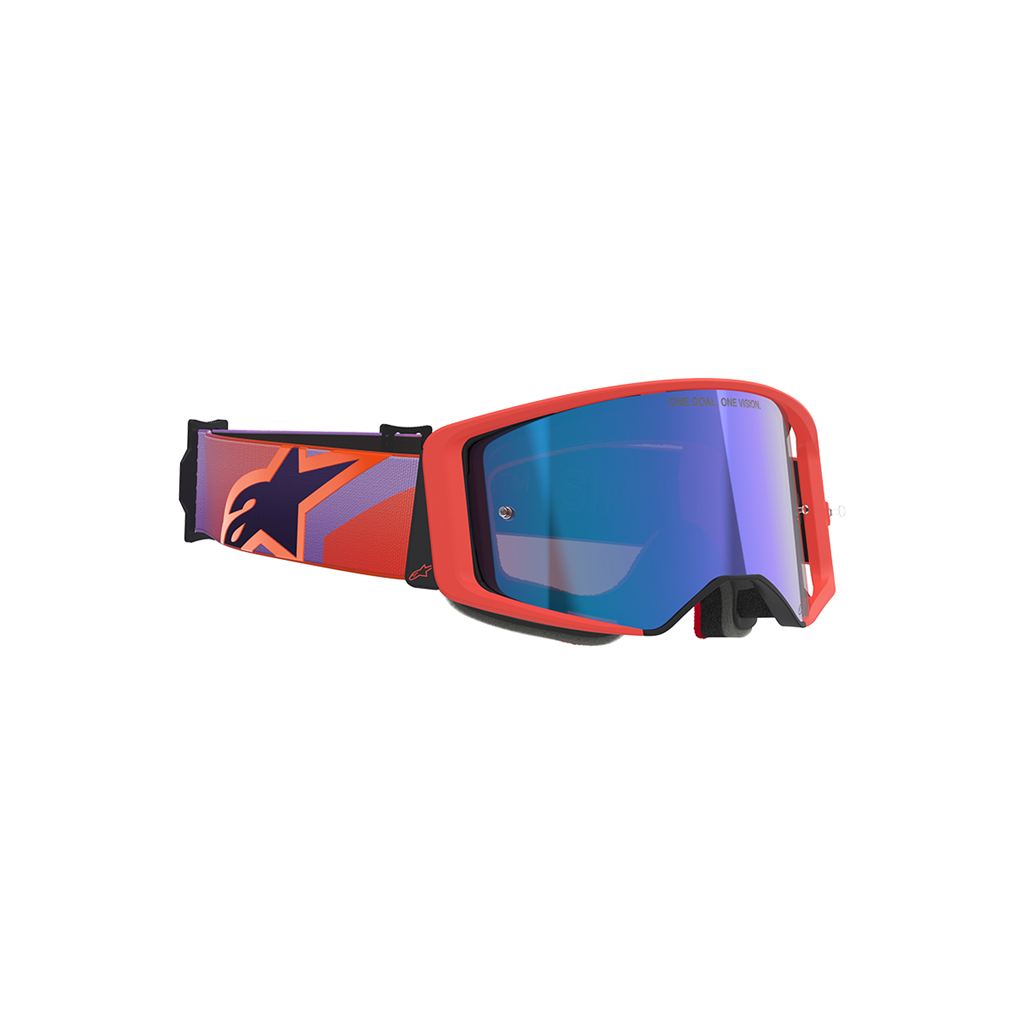 Supertech Goggle Corp Hot Coral / Purple / Blue Mirror Lens