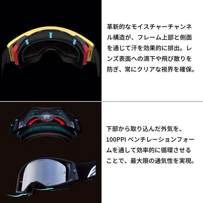 Supertech Goggle Corp Hot Coral / Purple / Blue Mirror Lens