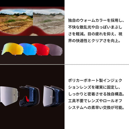 Supertech Goggle Corp Hot Coral / Purple / Blue Mirror Lens