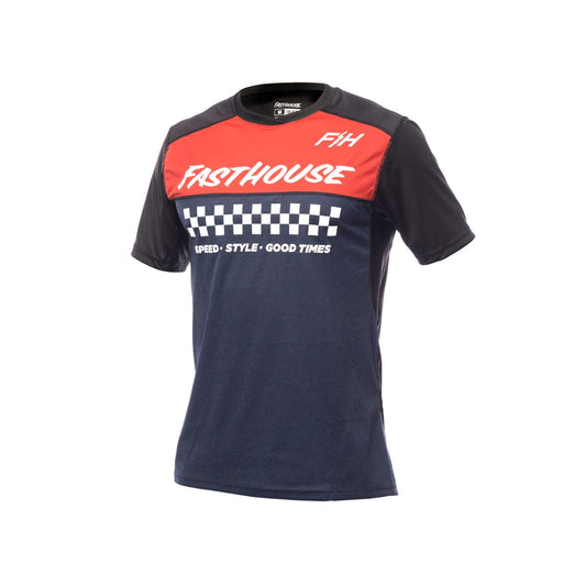 Alloy Mesa Short Sleeve Jersey Heather Red/Navy Youth