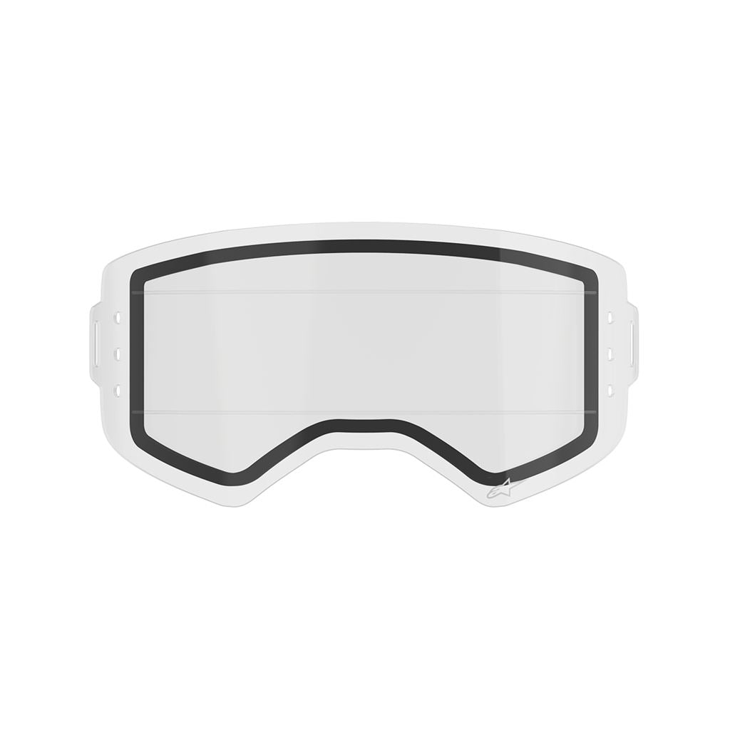 ゴーグルレンズ スーパーテック用 ロールオフダブルレンズ クリア