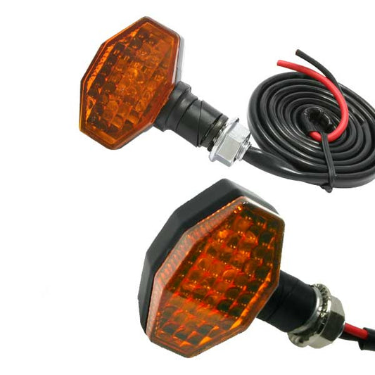 モトレッド 角 LEDフラッシャー オレンジレンズ #592 2個入