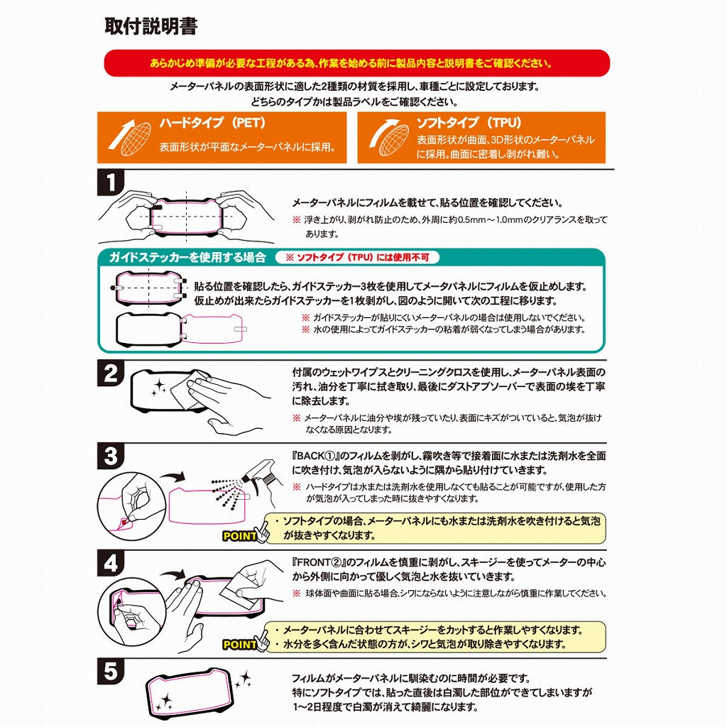 DRC メータースクリーン プロテクティブフィルム ハードタイプ 2セット ADV150