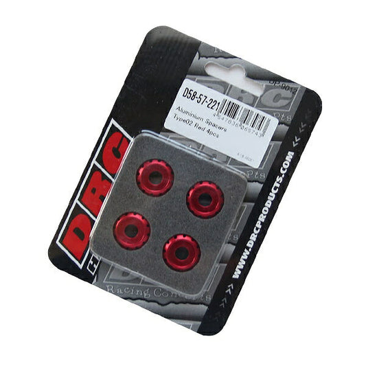 Aluminum Spacer, Φ18, for M6, Type 02, Red, 4 pieces