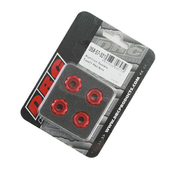 Aluminum Spacer, Φ18 M6, Type 11, Red, 4 pieces