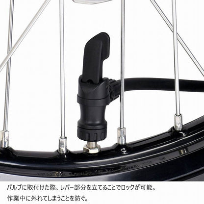 F505 フロアポンプ シルバー 高さ610×幅230mm