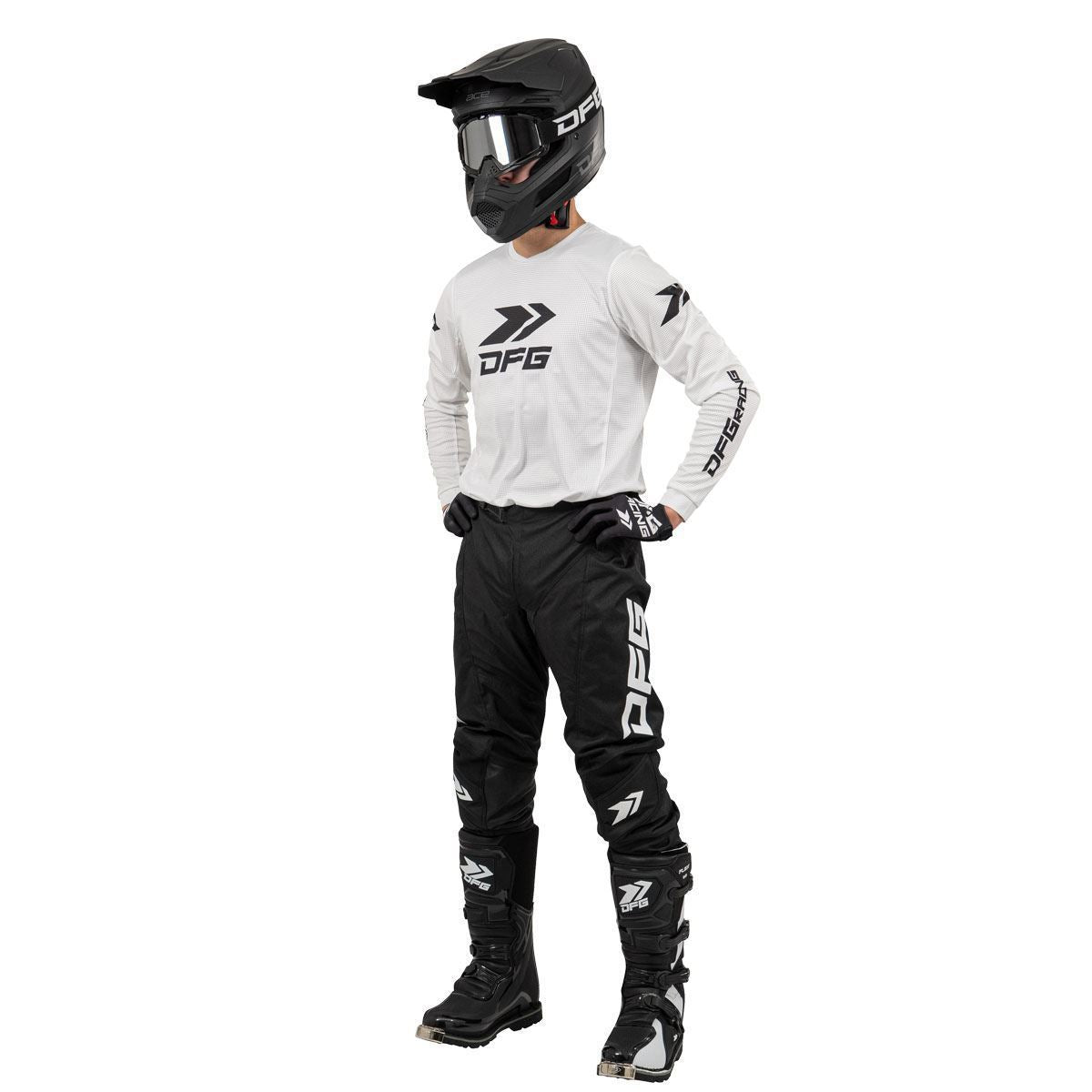 ソリッド ジャージ ホワイト/ブラック