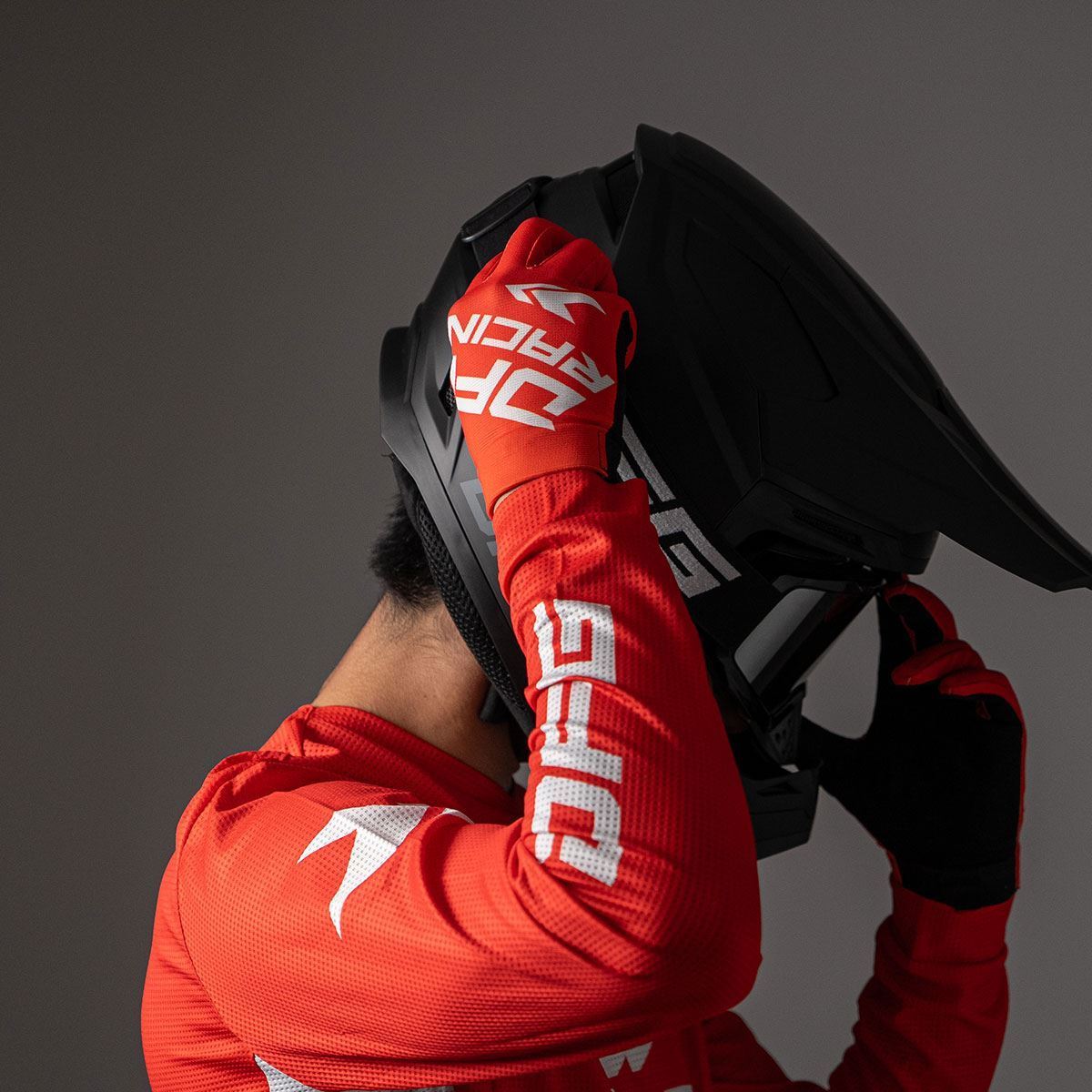 ソリッド ジャージ レッド/ホワイト