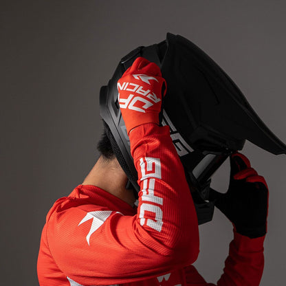 ソリッド ジャージ レッド/ホワイト