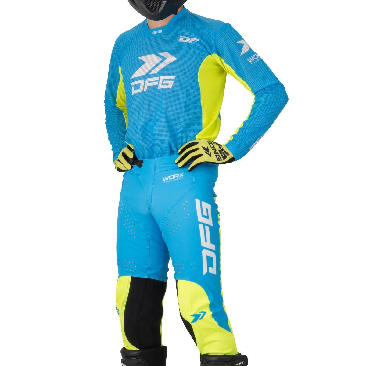 ワークスジャージ チャンプ ブルー/ フローイエロー