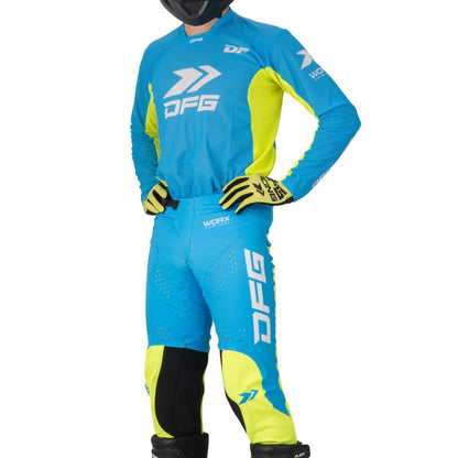 ワークスジャージ チャンプ ブルー/ フローイエロー