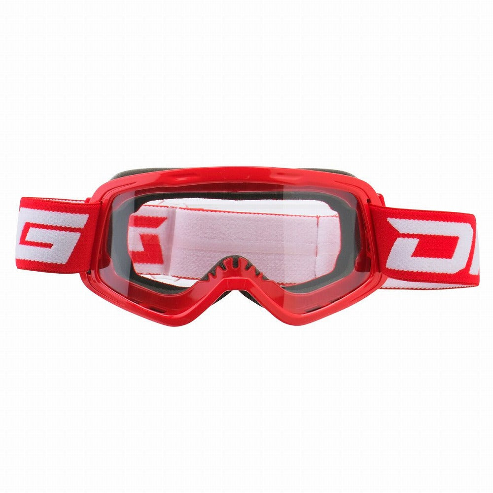 ホッパーゴーグル キッズ/幼児/子供用 レッド/クリアレンズ